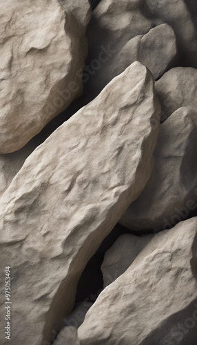 Rough stone rock slabes minimal podium for product display vertical photo