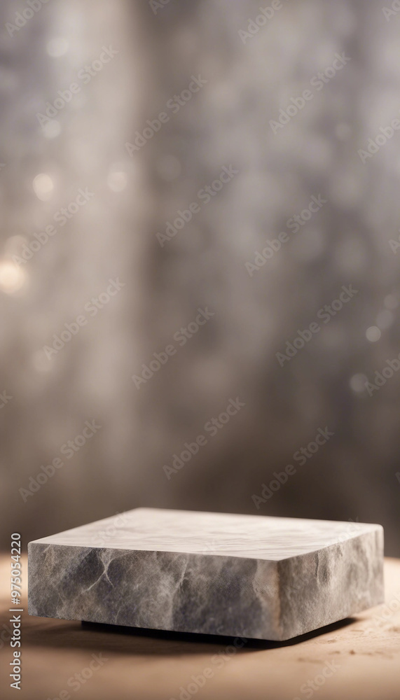 Stone slab podium or pedestal for beauty product display vertical Stone slab podium or pedestal for beauty product display vertical
