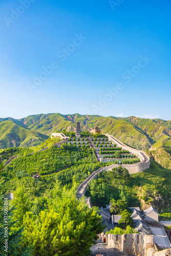 Sunny summer day at Yanmen Pass, Dai County, Xinzhou City, Sichuan Province photo