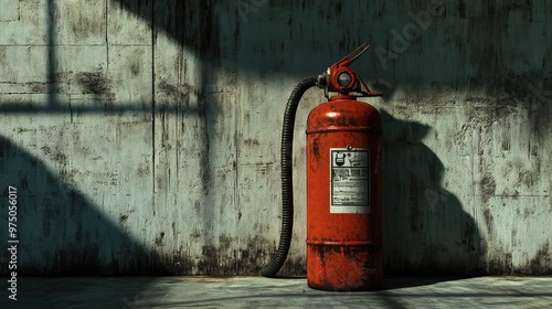 Fire Extinguisher. AI generated illustration