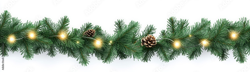 Seamless decorative christmas border with coniferous branches and garlands of christmas lights on transparent background
Seamless decorative christmas border with coniferous branches and garlands of christmas lights on transparent background