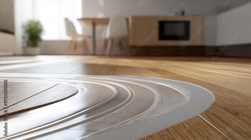 Underfloor Heating System 3D. AI generated illustration Underfloor Heating System 3D. AI generated illustration