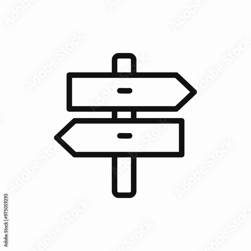 way sign direction icon sign vector