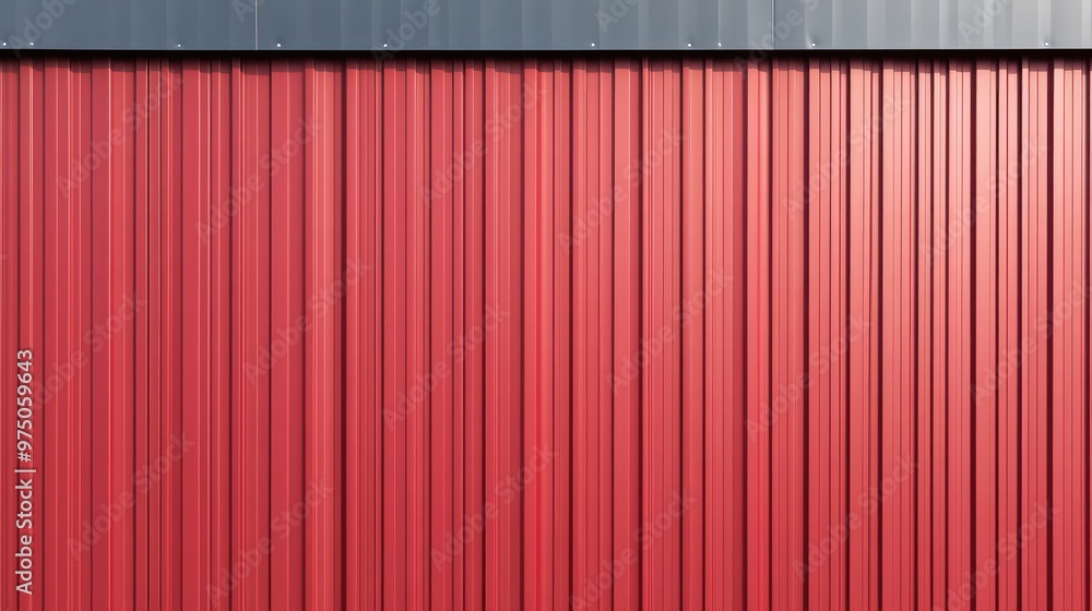 Red Metal Roof Siding Illustration. AI generated illustration Red Metal Roof Siding Illustration. AI generated illustration