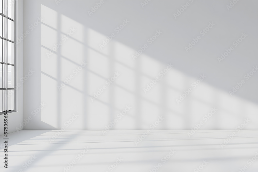 Abstract White Studio Room with Light and Shadow | Minimalist Design and Creative Interior Atmosphere Abstract White Studio Room with Light and Shadow | Minimalist Design and Creative Interior Atmosphere
