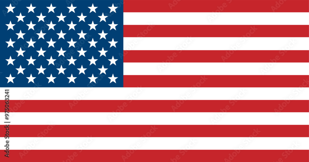 Fototapeta premium USA flag. Vector illustration, eps 8 on white background