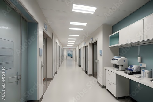 Modern Hospital Room with Medical Equipment and Comfortable Amenities