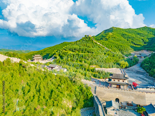 Sunny summer day at Yanmen Pass, Dai County, Xinzhou City, Sichuan Province photo