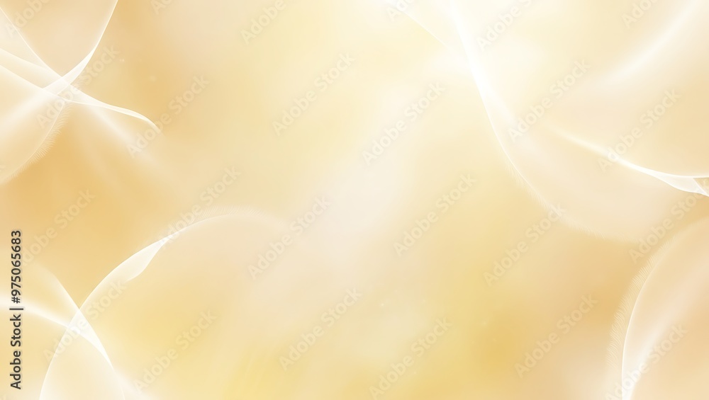 Translucent serenity golden gradient glass effect background. Generative Ai.