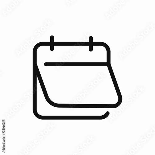 calendar schedule page flipping icon sign vector