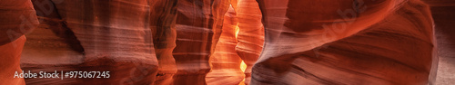 Panoramic Canyon Antelope, slot canyon near Page, Arizona, America. Abstract background concept.	