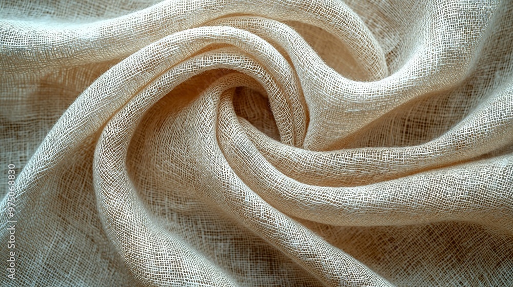 A white fabric with a fine line down the middle A white fabric with a fine line down the middle