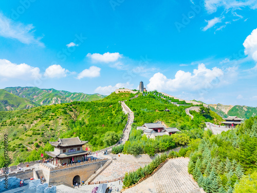 Sunny summer day at Yanmen Pass, Dai County, Xinzhou City, Sichuan Province photo