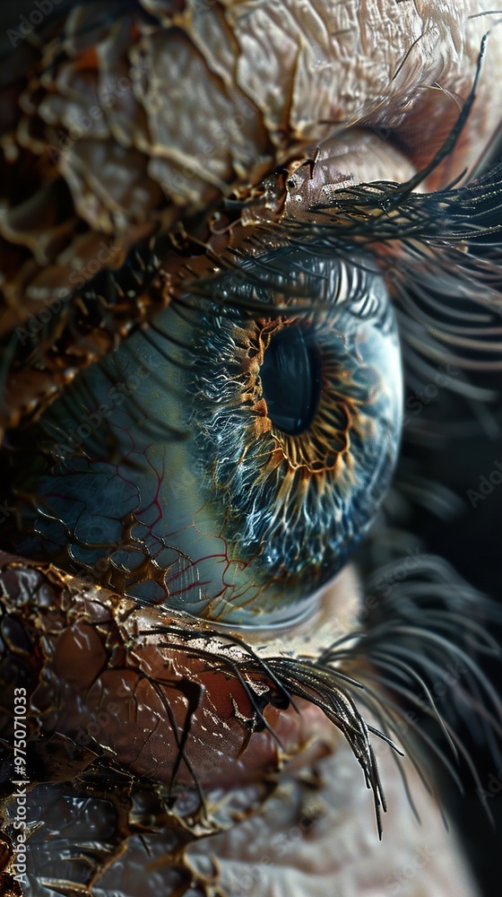 Close-Up Macro Photography of a Human Eye with Intricate Details Close-Up Macro Photography of a Human Eye with Intricate Details