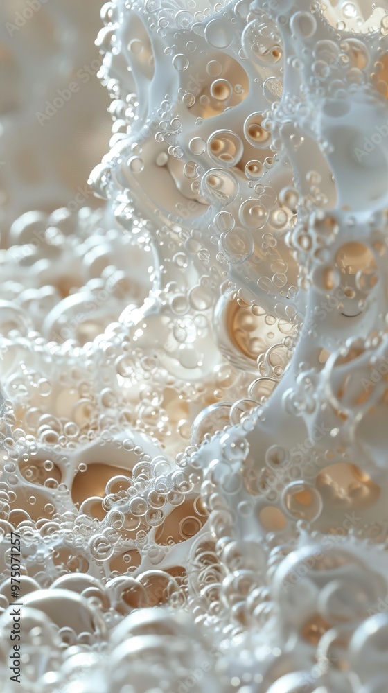 Abstract White Bubbles: A Macro View of Organic Structure Abstract White Bubbles: A Macro View of Organic Structure