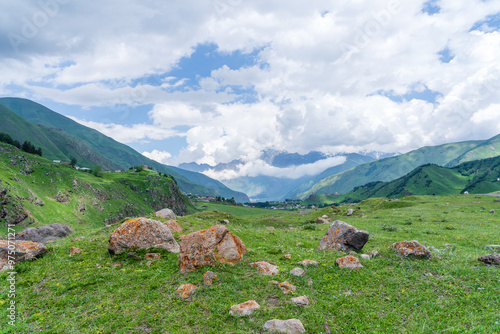 Beautiful landscape on Kazbegi photo