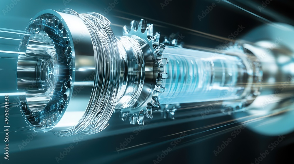 Impulse Turbine with Fixed Nozzle and Rotating Blades. AI generated Impulse Turbine with Fixed Nozzle and Rotating Blades. AI generated