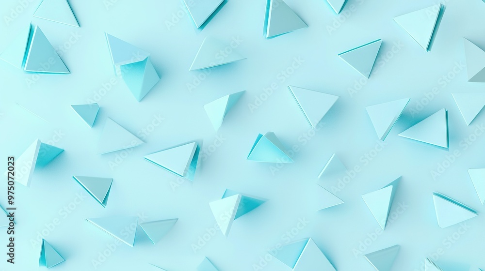 A blue background with numerous small triangles on both sides of the centerline A blue background with numerous small triangles on both sides of the centerline