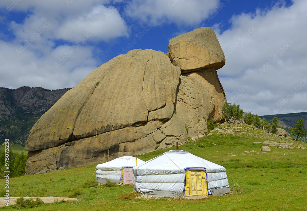 “Turtle Rock” - rock formation in The Gorkhi Terelj National Park, Mongolia