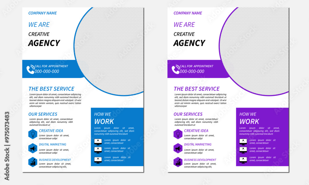 Fototapeta premium flyer design easy and simple modern eye-catchy design.