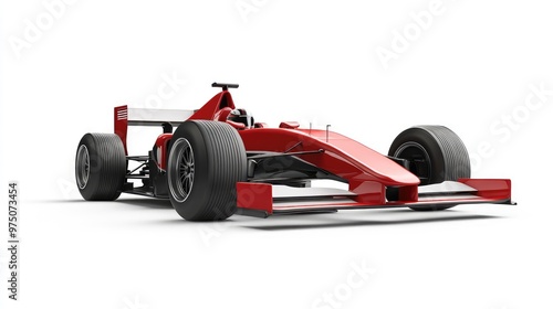 Race Car and Driver Angled View. AI generated illustration photo