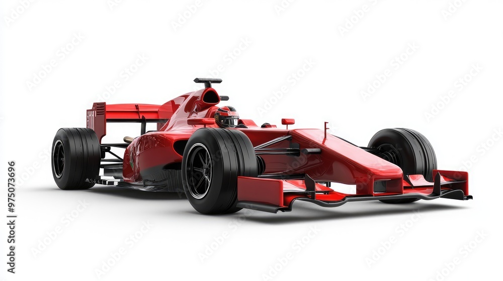 Race Car and Driver Angled View. AI generated illustration Race Car and Driver Angled View. AI generated illustration