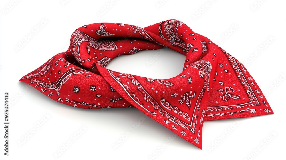 Realistic Red Bandanas. AI generated illustration Realistic Red Bandanas. AI generated illustration