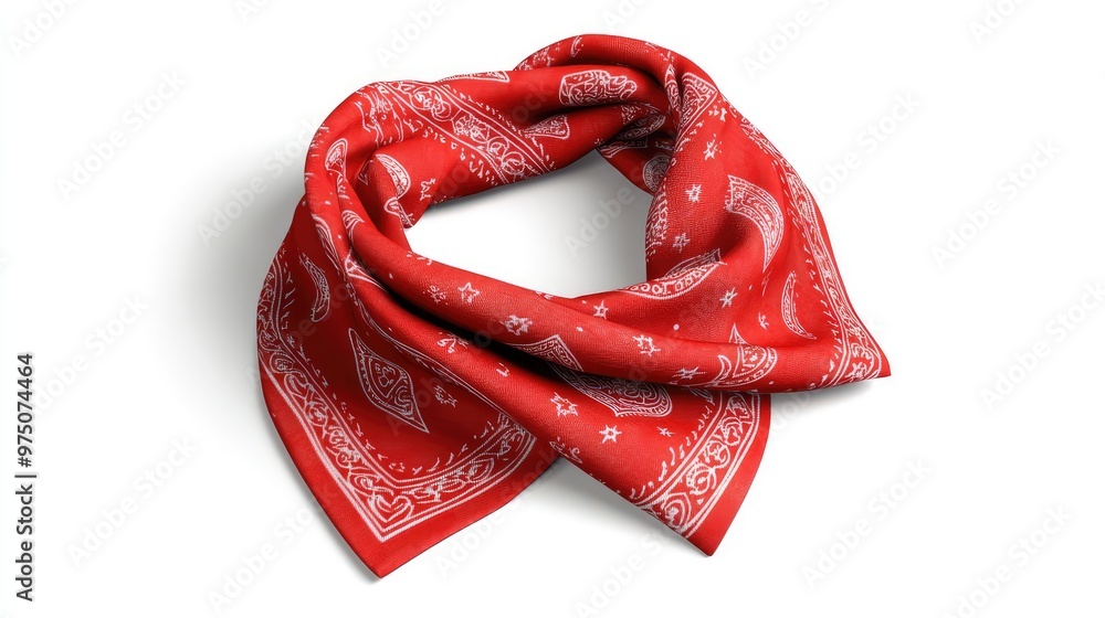 Realistic Red Bandanas. AI generated illustration Realistic Red Bandanas. AI generated illustration