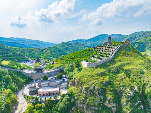 Sunny summer day at Yanmen Pass, Dai County, Xinzhou City, Sichuan Province photo