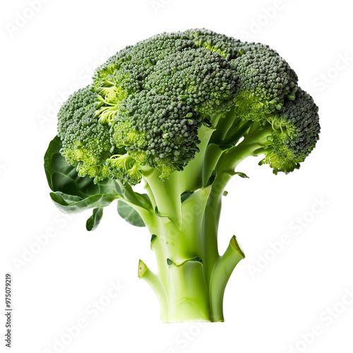 Wall Mural fresh broccoli isolated on transparent background