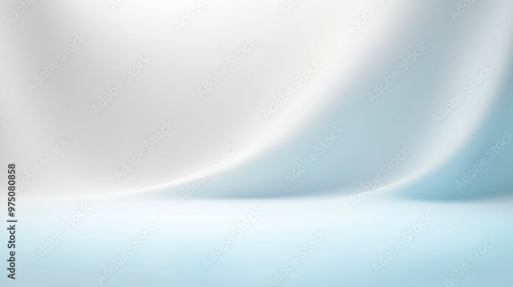 Minimalist Blue Room with Soft Light Minimalist Blue Room with Soft Light