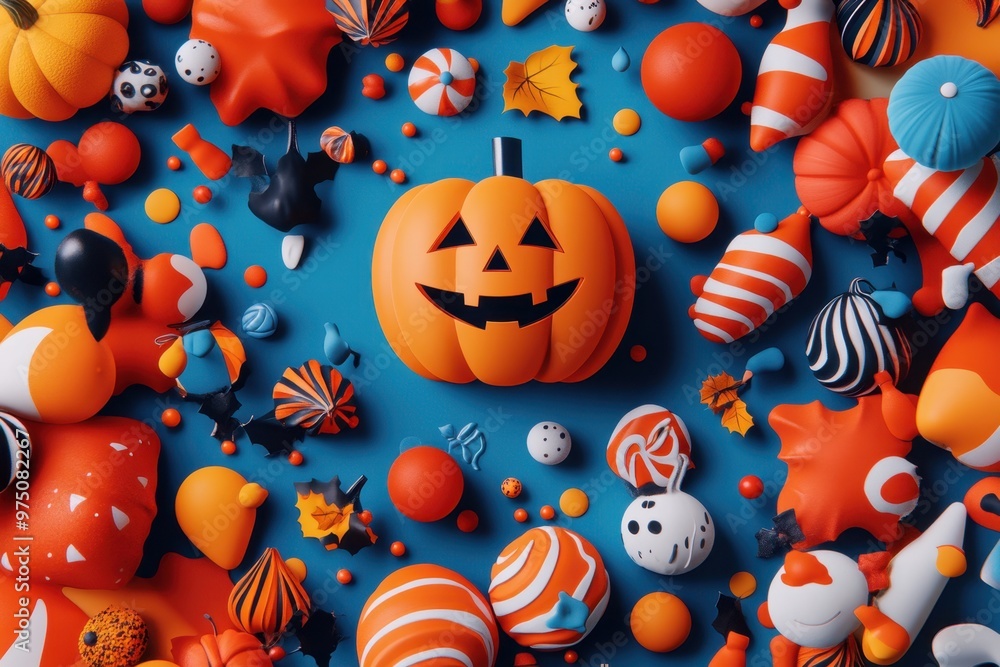 Spooky Fun Fest: Hyper-Realistic Halloween Illustration with Colorful and Playful Designs Spooky Fun Fest: Hyper-Realistic Halloween Illustration with Colorful and Playful Designs