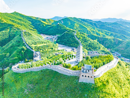 Sunny summer day at Yanmen Pass, Dai County, Xinzhou City, Sichuan Province photo