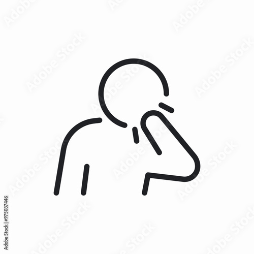 cough disease illnes icon sign vector