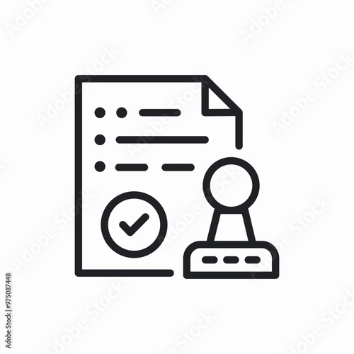 contract deal stamp icon sign vector
