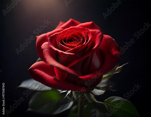Wallpaper Mural Stunning red rose blooms against a dark backdrop, bathed in gentle light, perfect for romantic occasions like valentine's day Torontodigital.ca