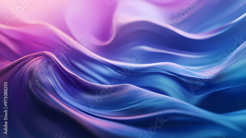 Dreamlike purple and blue light wave energy field