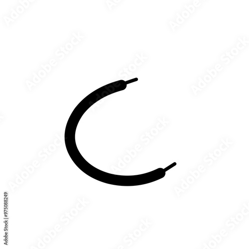 black shoelace vector