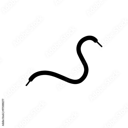 black shoelace vector