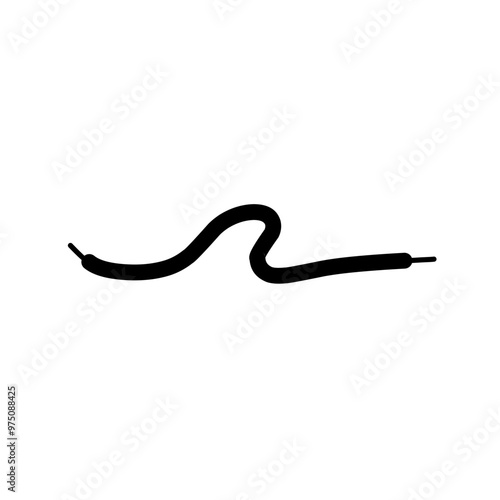 black shoelace vector