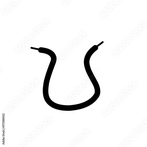 black shoelace vector