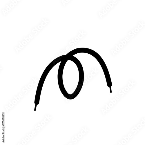 black shoelace vector