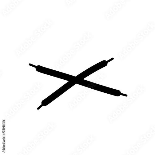 black shoelace vector