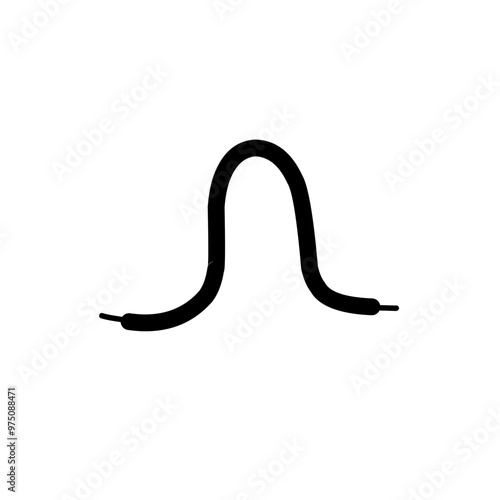 black shoelace vector
