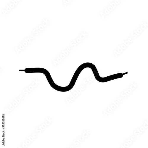 black shoelace vector