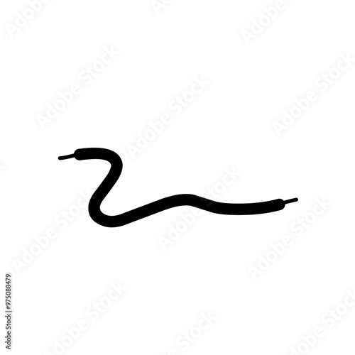 black shoelace vector