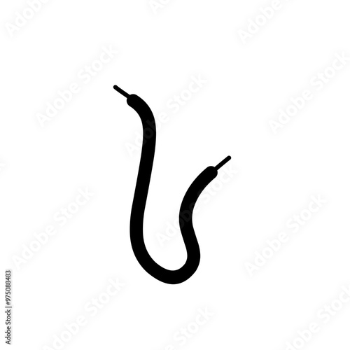 black shoelace vector