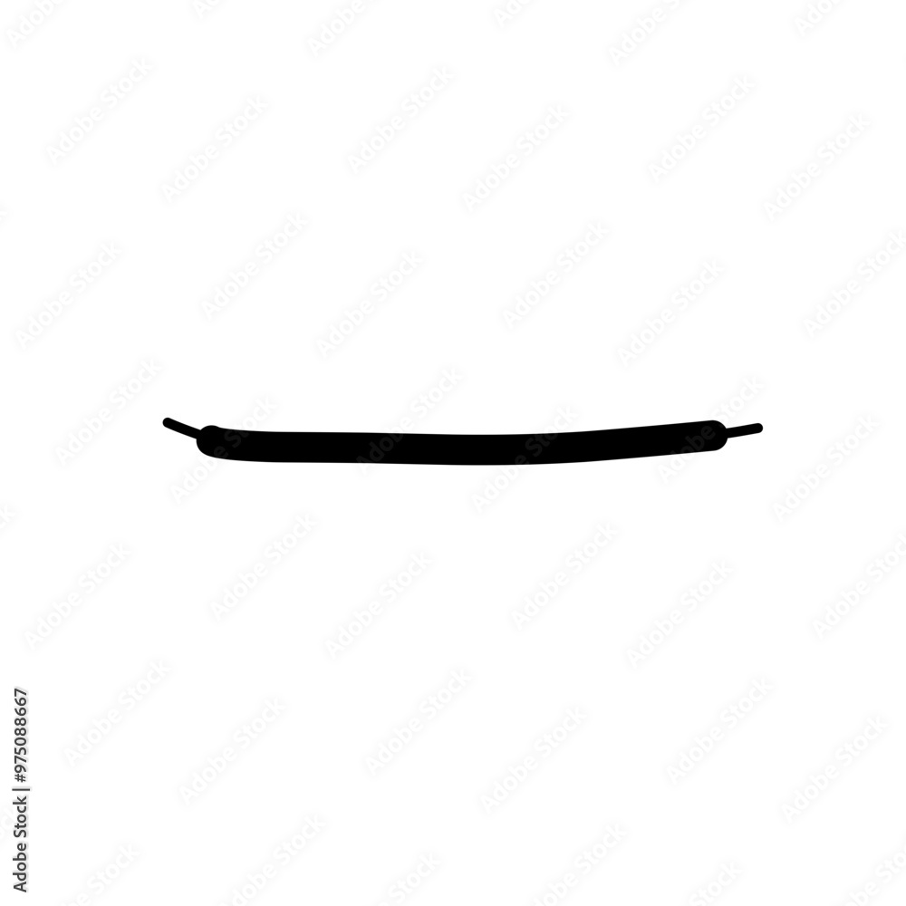 black shoelace vector