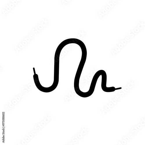 black shoelace vector