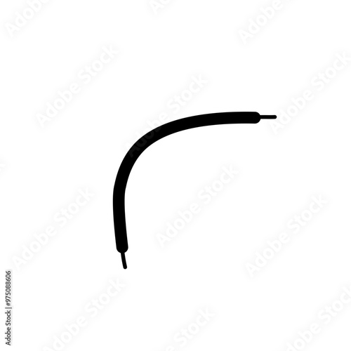 black shoelace vector